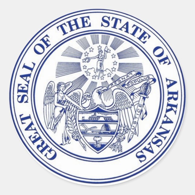Arkansas Staat Siegel Sticker (Vorderseite)