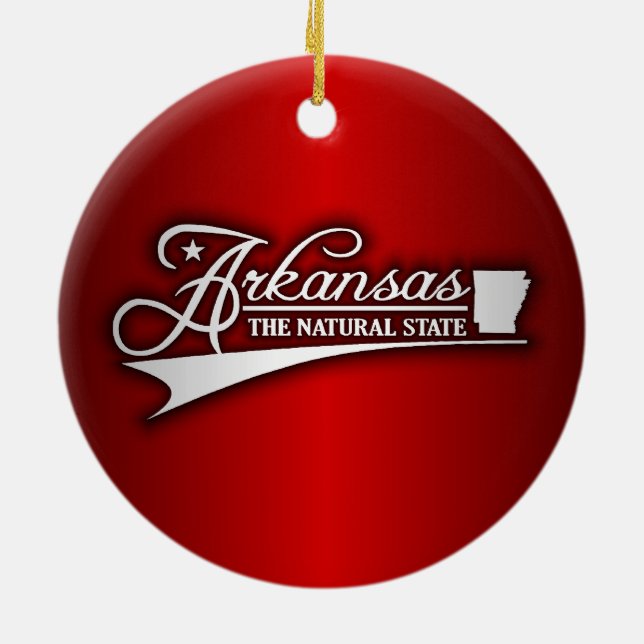 Arkansas Staat von mir Keramik Ornament (Hinten)