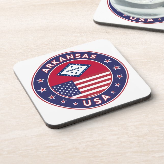 Arkansas, Staaten der USA Getränkeuntersetzer (Linke Seite)