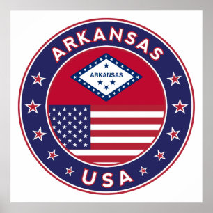 Arkansas, Staaten der USA Poster