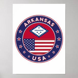 Arkansas, Staaten der USA Poster