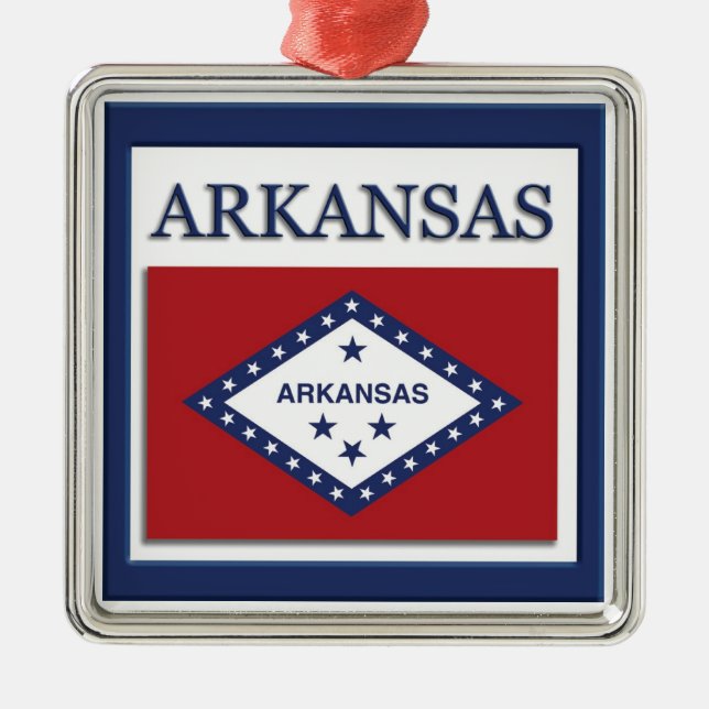 Arkansas Staatsflagge Weihnachtsschmuck (Vorne)