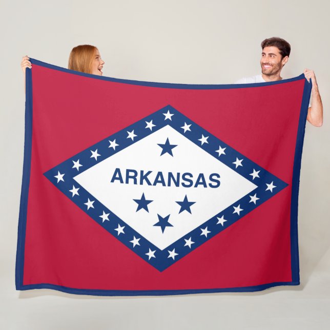 Arkansas State Flag Print Patriota Fleecedecke (Beispiel)