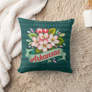 Arkansas State Flowers Emblem Kissen
