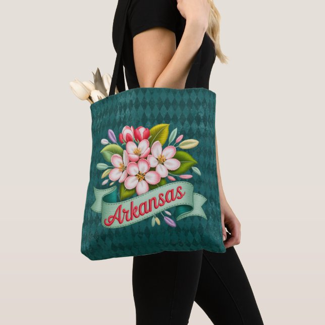 Arkansas State Flowers Emblem Tasche (Von Nahem)