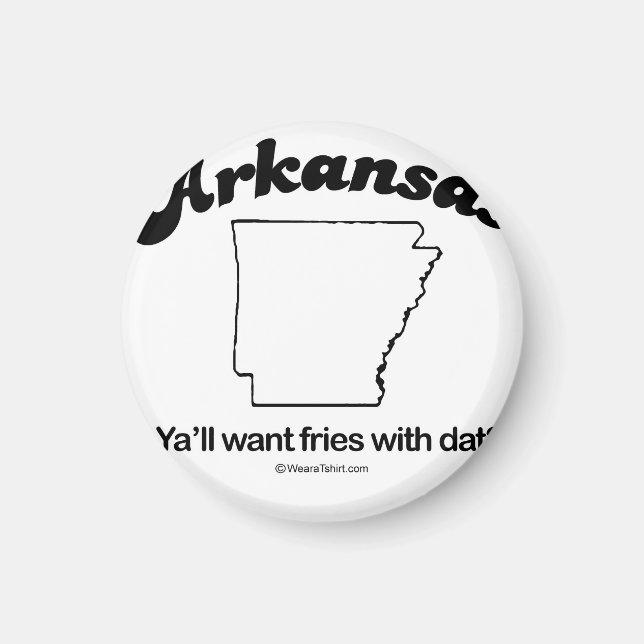 ARKANSAS - T - Shirt "ARKANSAS STAAT MOTTO" und Ge Magnet (Vorne)