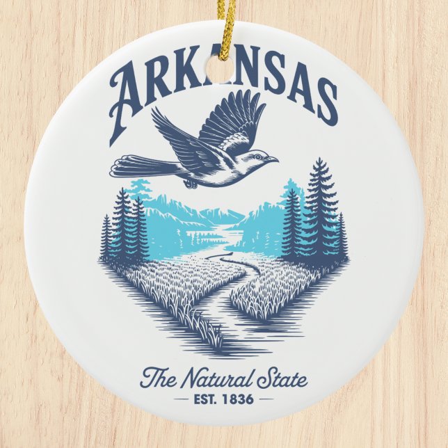 Arkansas The Natural State Keramik Ornament (Von Creator hochgeladen)