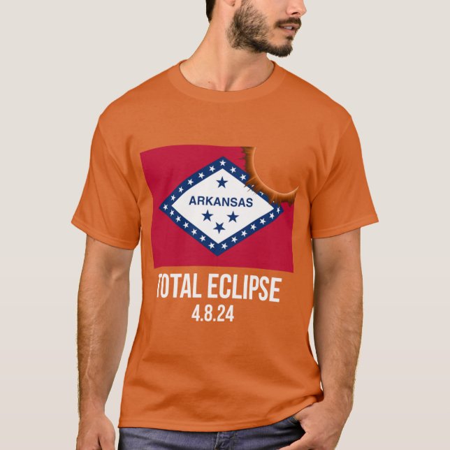 Arkansas Total Eclipse 8. April 2024 T-Shirt (Vorderseite)