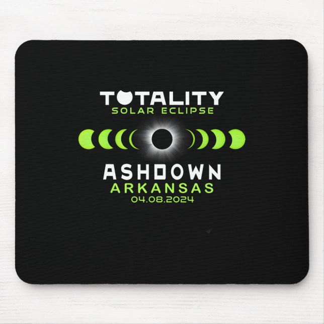 Arkansas Total Solar Eclipse 2024 Mousepad (Vorne)