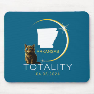 Arkansas Totale Sonnenfinsternis 2024 Lustige Katz Mousepad