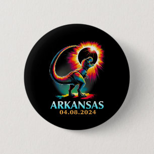 Arkansas Totality Total Solar Eclipse 2024 T Rex D Button