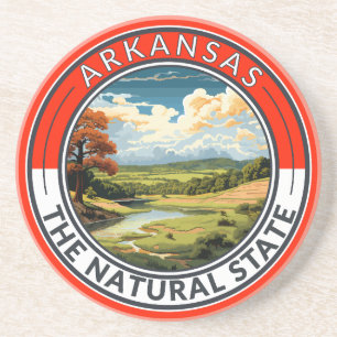 Arkansas Travel Art Abzeichen Getränkeuntersetzer