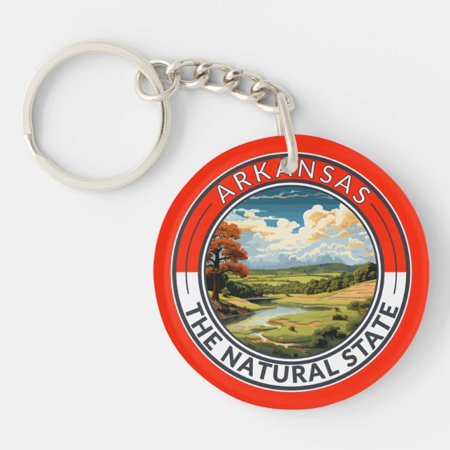 Arkansas Travel Art Abzeichen Schlüsselanhänger (Vorderseite)