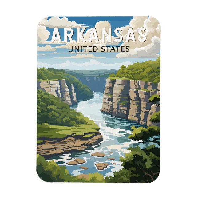 Arkansas Travel Art Vintag Magnet (Vertikal)