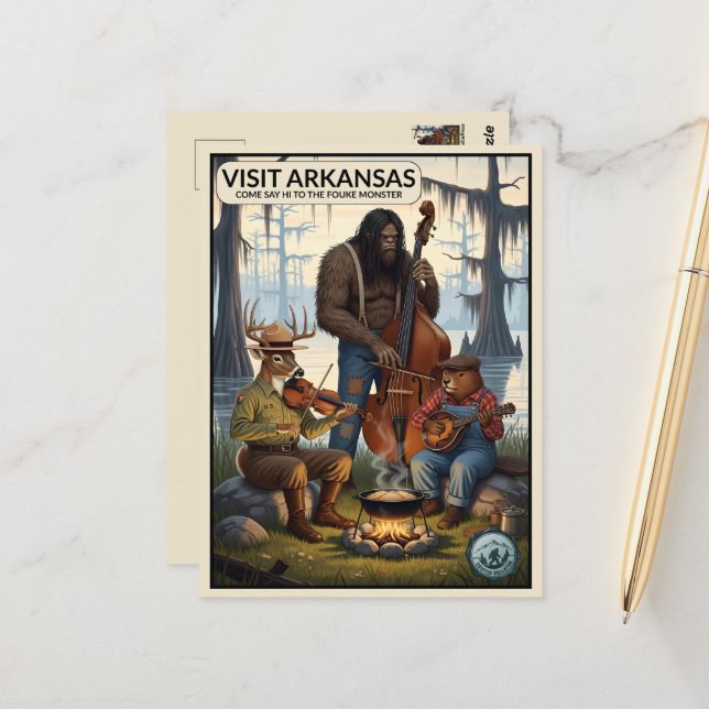 Arkansas Travel  Postkarte (Vorderseite/Rückseite Beispiel)