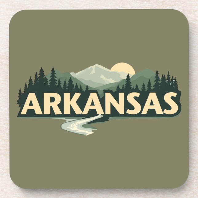 Arkansas USA Getränkeuntersetzer (Vorderseite)