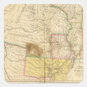 Arkansas USA Quadratischer Aufkleber
