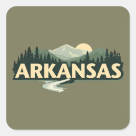 Arkansas USA Quadratischer Aufkleber