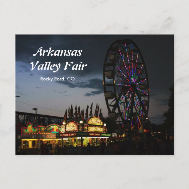 Arkansas Valley Fair at Night Postcard Postkarte (Vorderseite)