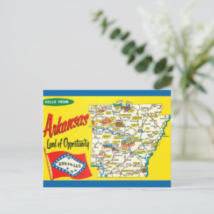 Arkansas Vintage-Straßenkarte Postkarte 