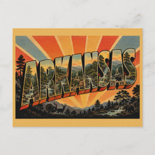 Arkansas Wald Berge Quellen Kunst Postkarte