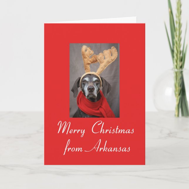 Arkansas Weihnachtskarte, Staat spezifisch Feiertagskarte (Vorderseite)