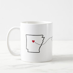 Arkansas zu Indiana - Heart2Heart Coffee Tasse