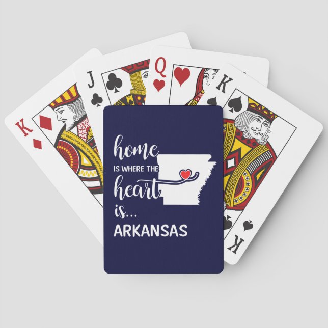 Arkansas Zuhause ist das Herz Spielkarten (Rückseite)
