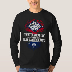 Arkansas Zuhause South Carolina Wurzeln Staat Baum T-Shirt