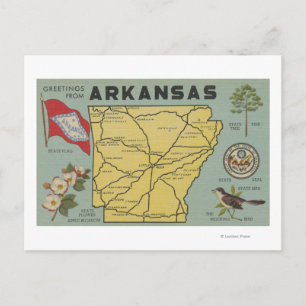 ArkansasGroße BuchstabenszenenArkansas Postkarte