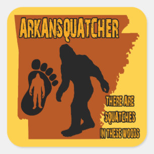 Arkansquatcher Quadratischer Aufkleber