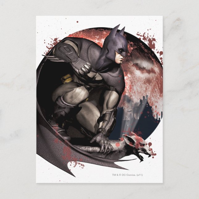 Arkham City Batman Moon Postkarte (Vorderseite)