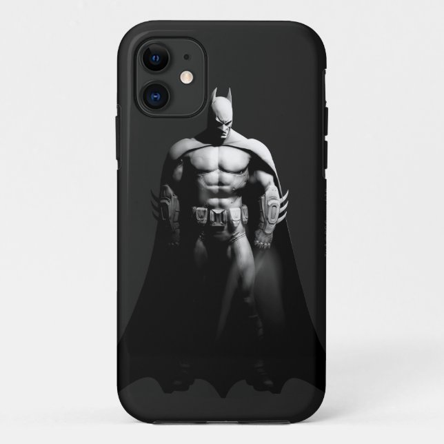Arkham City | Schwarz-Weiß-Pose Batman Case-Mate iPhone Hülle (Rückseite)