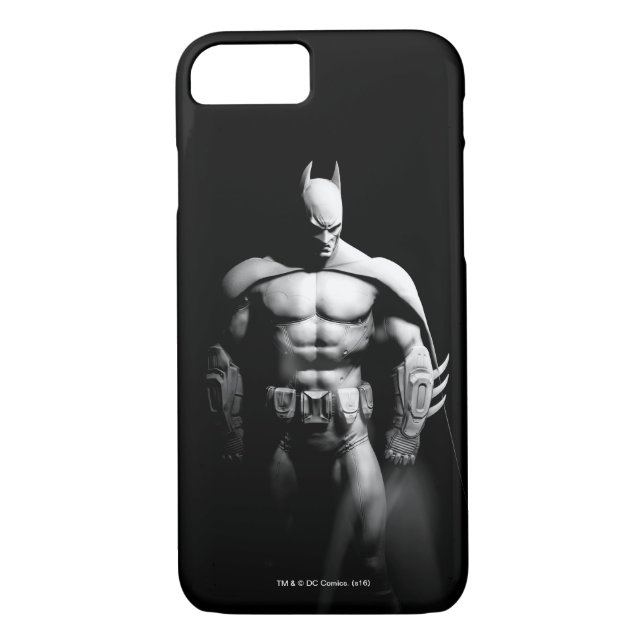 Arkham City | Schwarz-Weiß-Pose Batman Case-Mate iPhone Hülle (Rückseite)