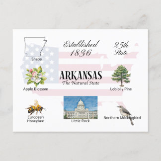 Arksansas Staat Postcard Feiertagspostkarte