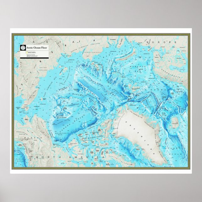 " Arktis: 2005/heute - OCEAN FLOOR Karte ... Poster (Vorne)