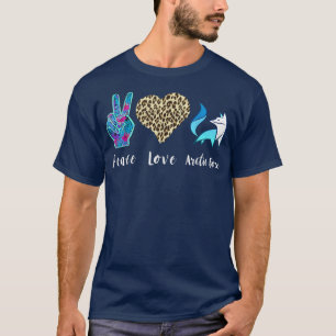 Arktis Liebe Frieden Arktis Leopardenherz T-Shirt