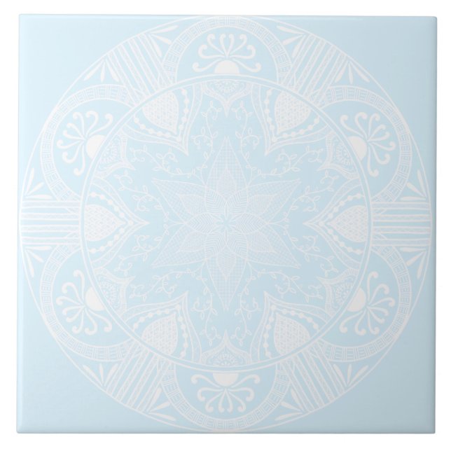 Arktis Mandala Fliese (Vorderseite)