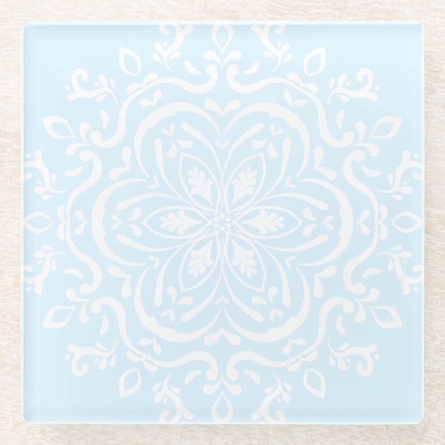 Arktis Mandala Glasuntersetzer (Vorderseite)