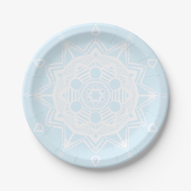 Arktis Mandala Pappteller (Vorderseite)