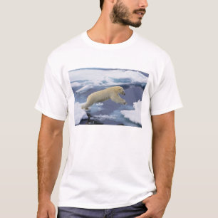 Arktis, Svalbard, Eisbär streckt sich T-Shirt