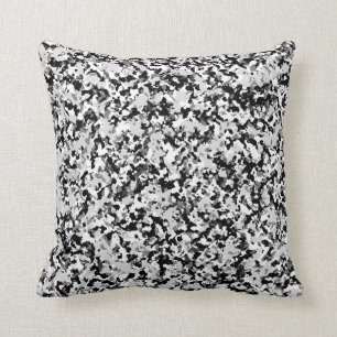 Arktis Weiß Grau Schwarz Camo Tarnmuster Kissen