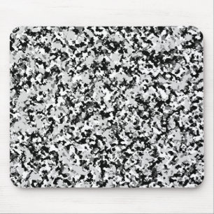 Arktis Weiß Grau Schwarz Camo Tarnmuster Mousepad