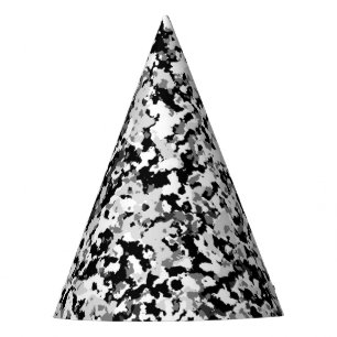 Arktis Weiß Grau Schwarz Camo Tarnung Party Partyhütchen