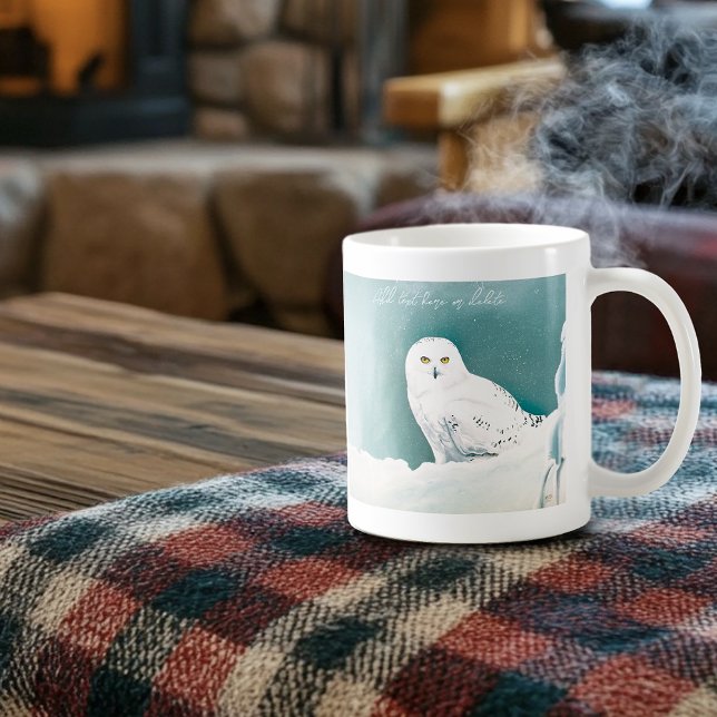 Arktische Aquamarine Schneeauwl Kaffeetasse (Von Creator hochgeladen)