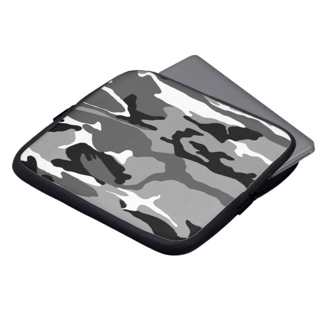 Arktische Camouflage Laptopschutzhülle (Vorne Oben)