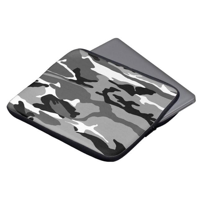 Arktische Camouflage Laptopschutzhülle (Vorne Oben)