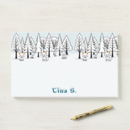 Arktische Füchse - Winterlandschaft - Schneeflocke Post-it Klebezettel