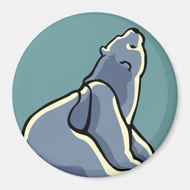 Arktische Kunst Kühlschrankmagnet Polar Bären Kuns (Vorne)