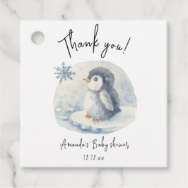 Arktische niedliche Penguin danke Babydusche Geschenkanhänger